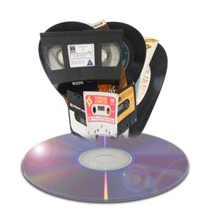 VHS video, vinyl and cassette tape to CD & MP3 transfer service